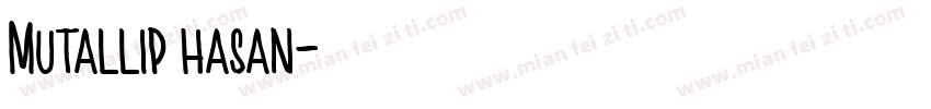 Mutallip hasan字体转换